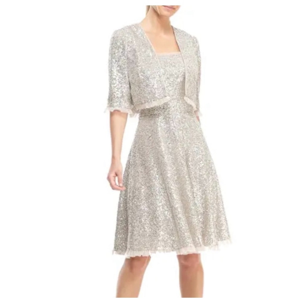 Gal Meets Glam Sequin Ruffle Hem Crop Jacket